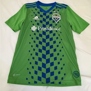 adidas Kids Green & Blue Seattle Sounders Soccer Jersey